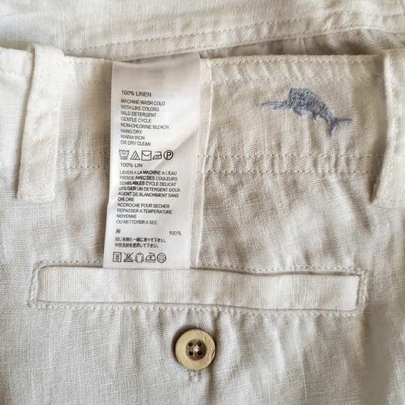 Tommy Bahama White Linen Shorts Size: 2 - Picture 4 of 6